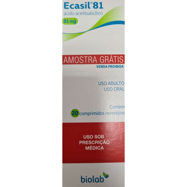 ECASIL 81 - ÁCIDO ACETILSALICÍLICO 81mg - 20 COMPRIMIDOS